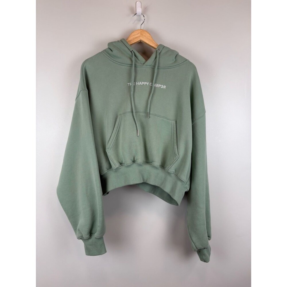 The Happy Camp3r Cloud Sweat Set Women's Size Large Sage Green Hoodie Jogger View 3